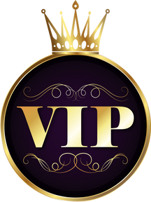Beautiful vip icon with golden crown